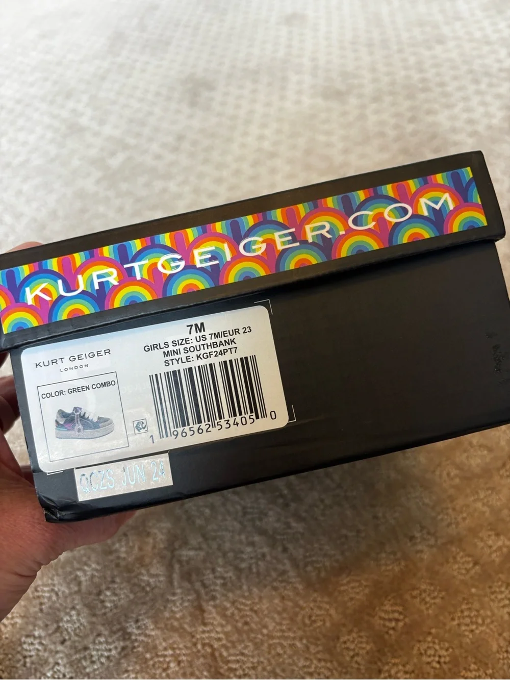 Kurt Geiger Mini Southbank Sneaker size 6-7